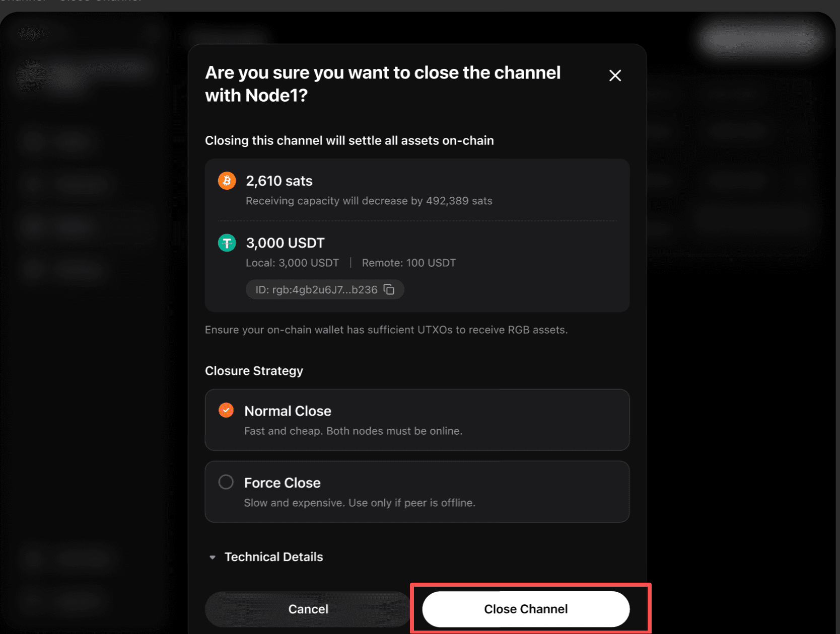 Close Channel