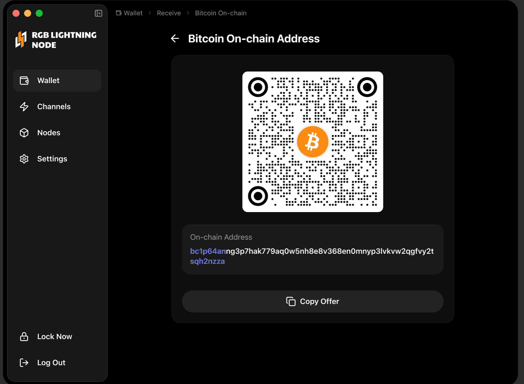 Deposit BTC