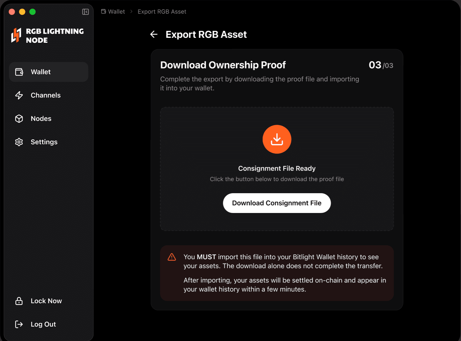 Export Asset